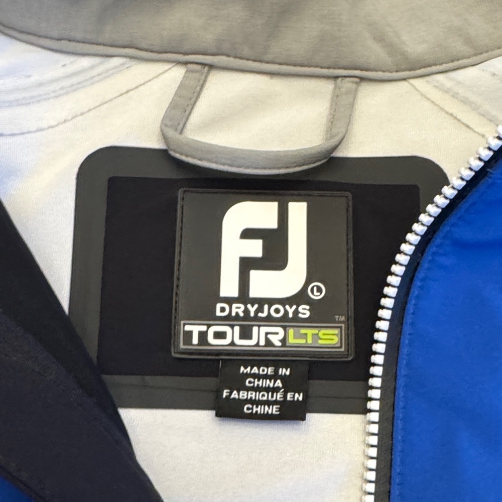 Foot Joy DryJoys Tour LTS Men's Performance Jacket - Blue and Gray size L - Picture 2 of 10